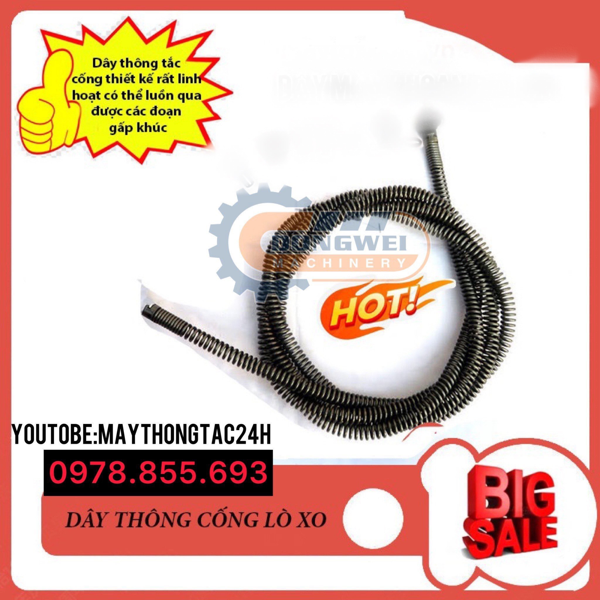 Dây loxo thông cống dài 3m