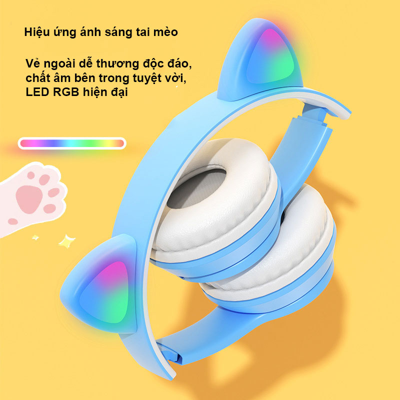 Tai Nghe Chụp Tai Bluetooth - Tai Nghe Không Dây - Kết Nối Bluetooth 5.0 - Nghe Nhạc - Chơi Game - Chống ồn - Chính Hãng DKB