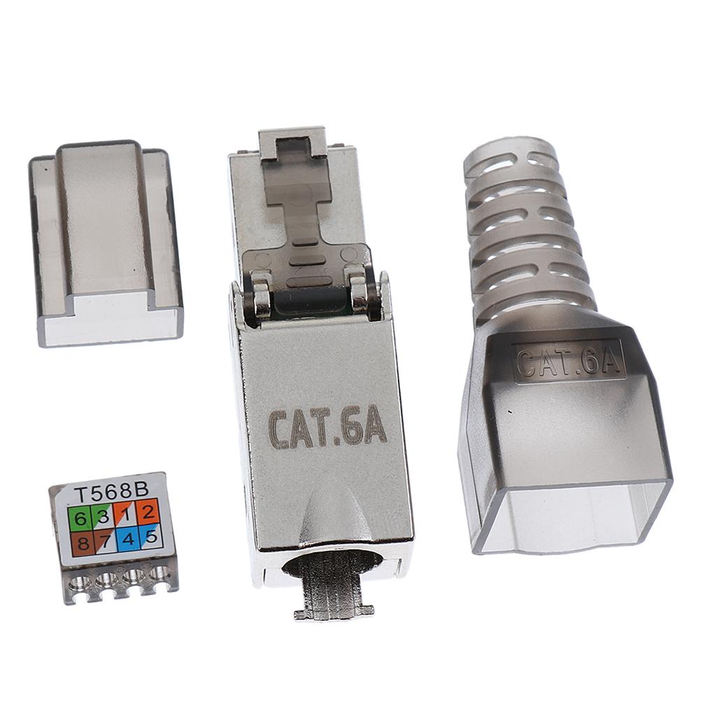 Đầu Nối Mạng CAT6A Cáp Cắm Mô-đun Kết Nối được Bảo Vệ Ethernet