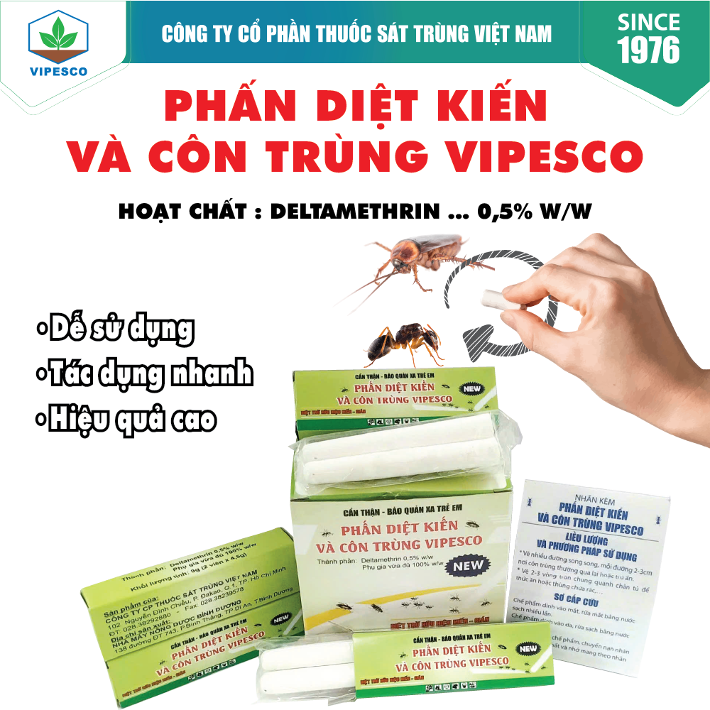 PHẤN DIỆT KIẾN VÀ CÔN TRÙNG VIPESCO