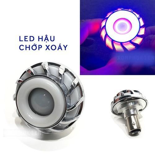 Đèn hậu xe máy kiểu chớp nháy stop bi cầu ngũ sắc hiệu ứng đẹp lắp các xe