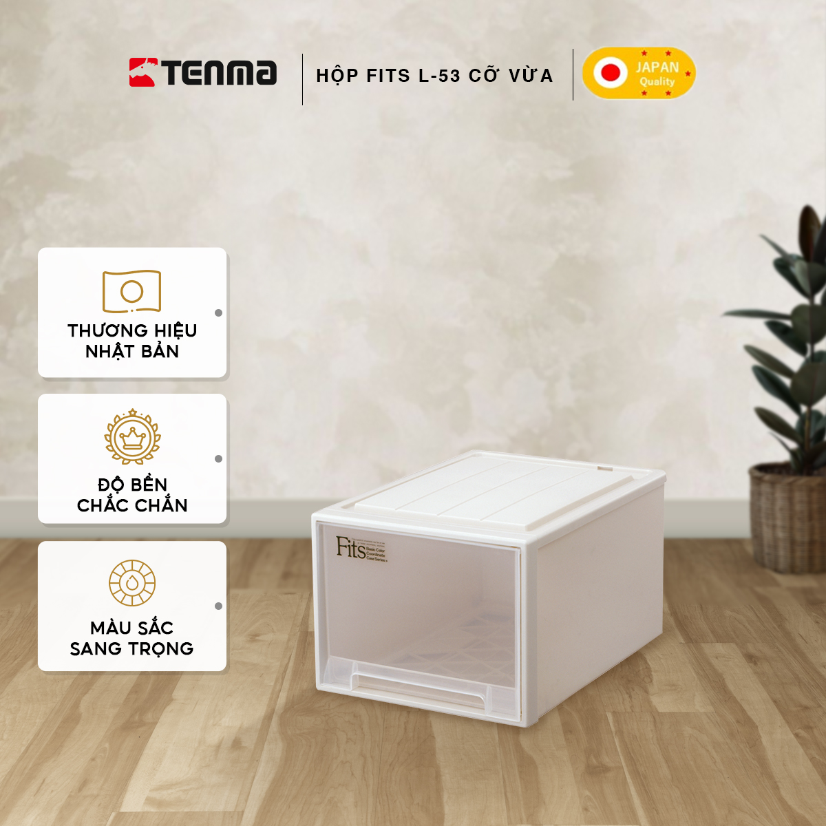 Hộp Ngăn Kéo Nhựa Đa Năng TENMA, Fits L-53 Cỡ Vừa