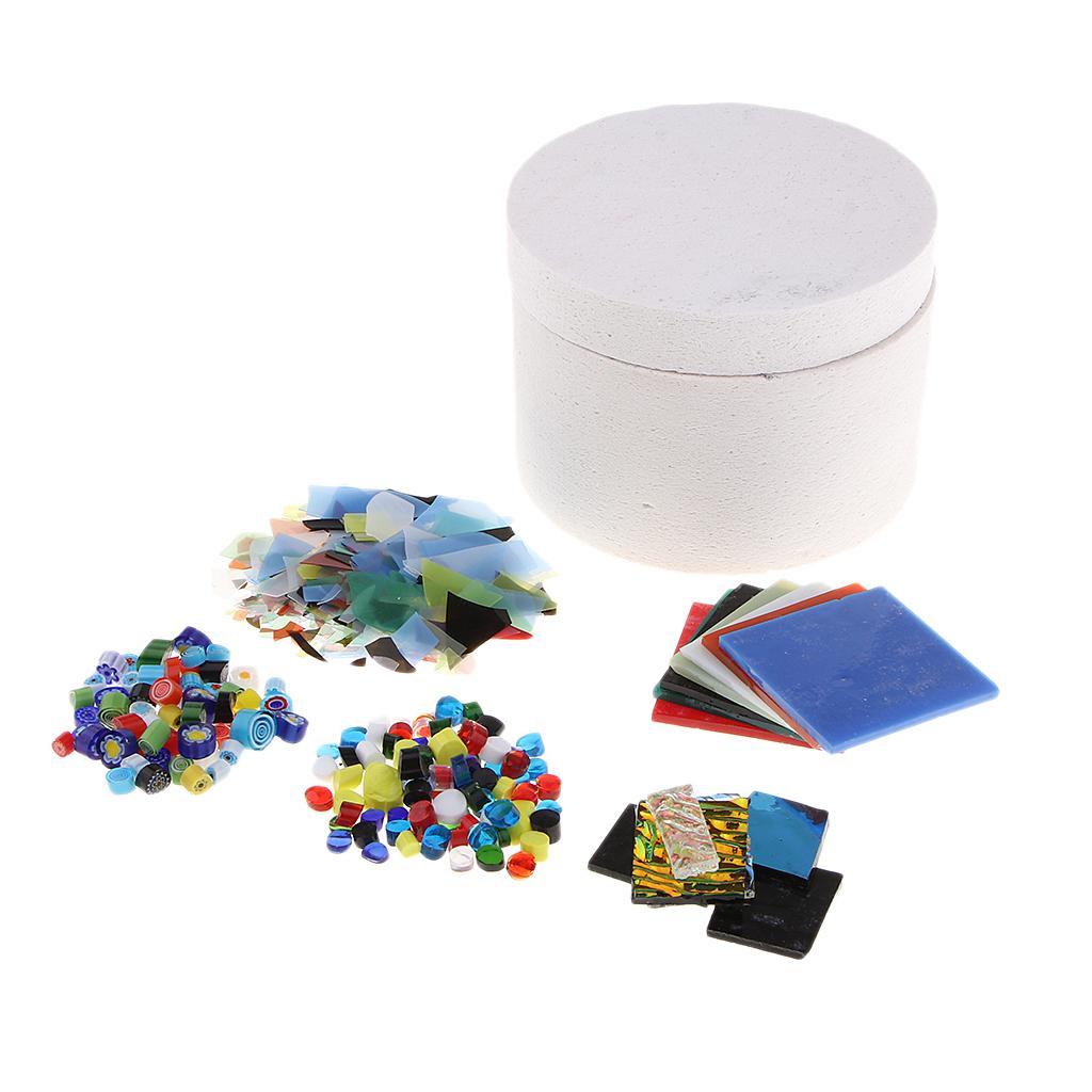7-Set Microwave Kiln & Stained Fusing Glass & Ceramic Fiber Kiln Paper Tools