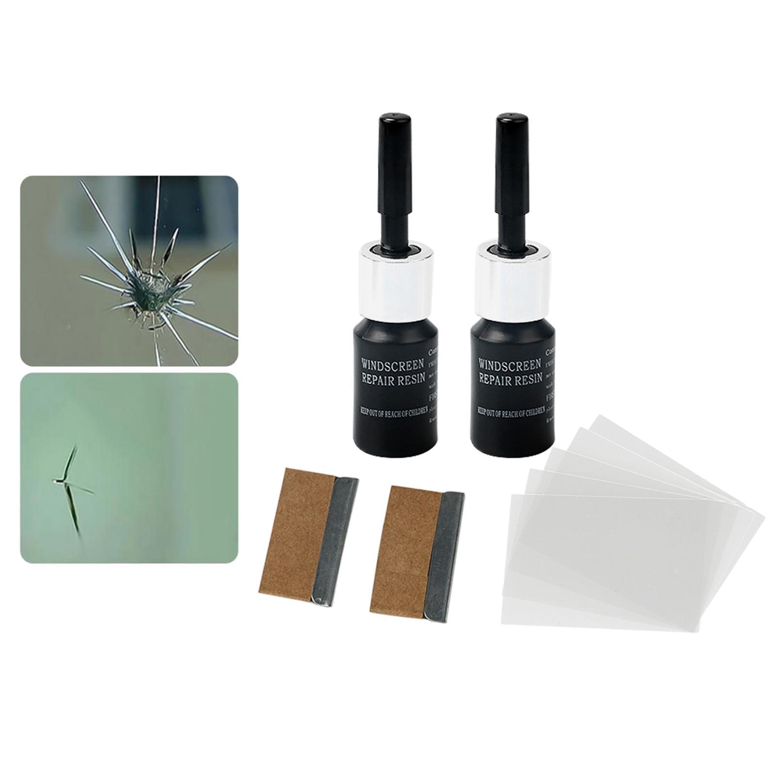 2Pcs Vehicle Glass Repair Fluid Windshield Resin Crack Tool Car Fix Windscreen Tool