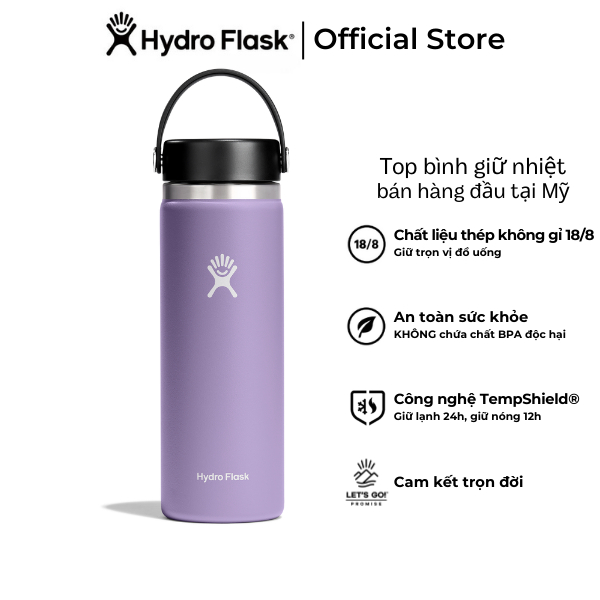 Bình giữ nhiệt Hydro Flask 20 OZ Wide Flex Cap có nắp vặn - Hàng chính hãng(Season 2024)