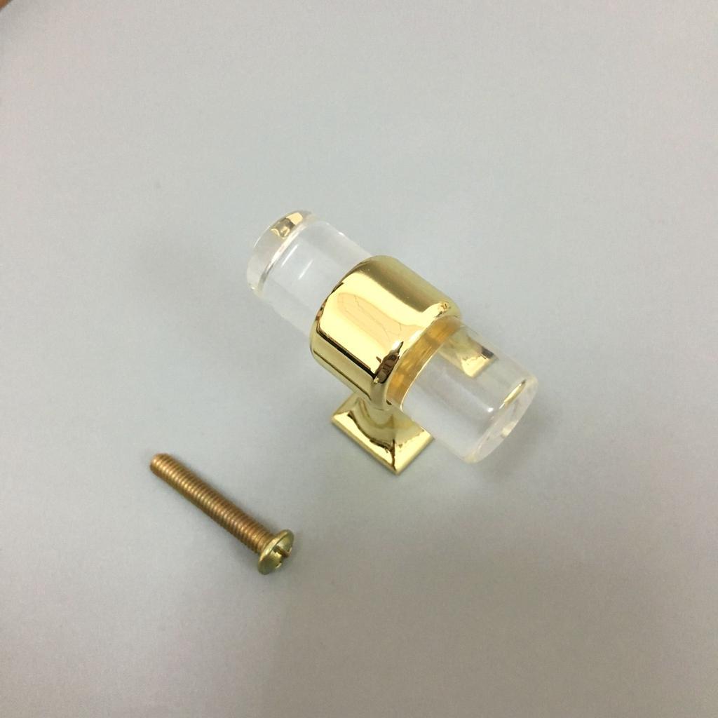 4Pcs Acrylic Door Pull Knob Drawer Cupboard Handle Home Decorative Gold
