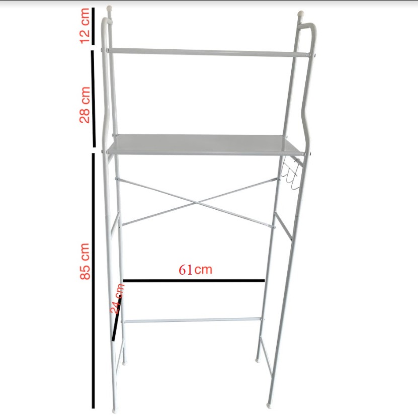 Kệ để đồ trên máy giặt cửa đứng, cửa ngang, bồn cầu, kệ để đồ nhà tắm nhà vệ sinh đa năng 2 tầng