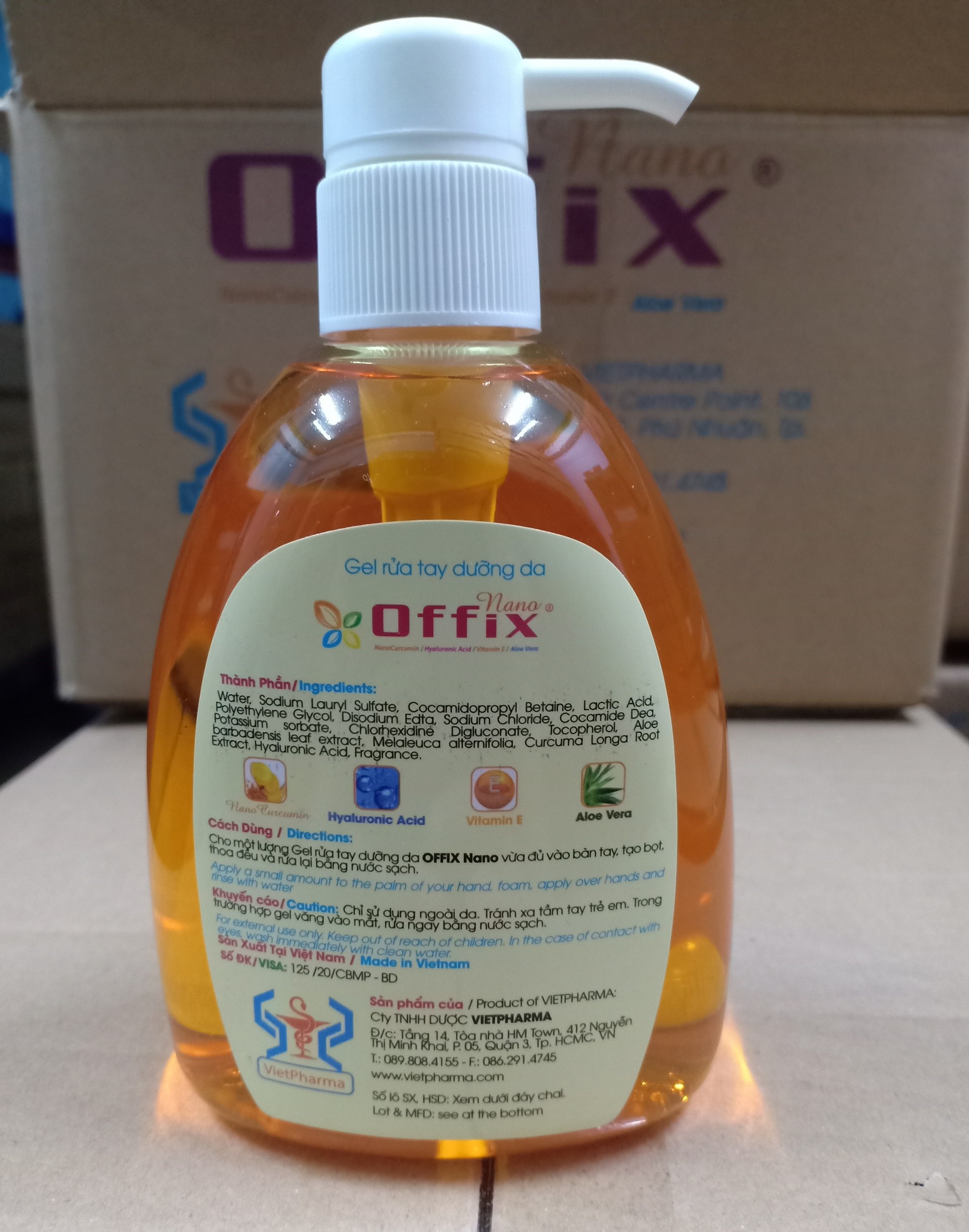 COMBO GEL RỬA TAY DƯỠNG DA OFFIX NANO ( CÓ NGHỆ NANO) + móc khóa bấm móng tay