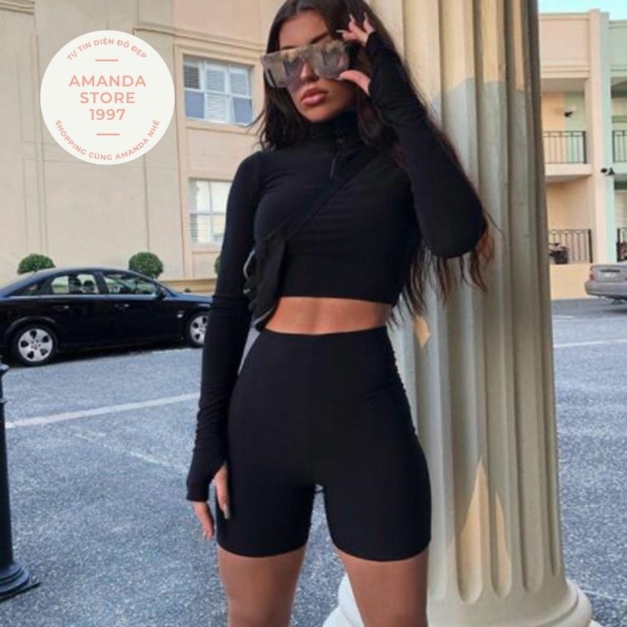Quần legging đùi ngố cá tính co giãn. Quần legging ngố co giãn thấm hút mồ hôi tốt nhiều size