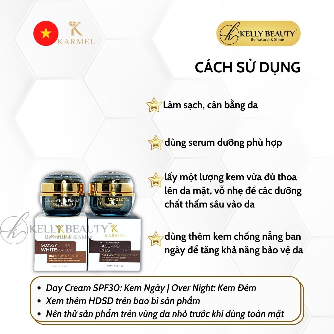 Kem Dưỡng Tái Sinh Đa Tầng Karmel – Giúp Da Trắng Sáng, Săn Chắc, Đàn Hồi và Mịn Màng Da | Kelly Beauty