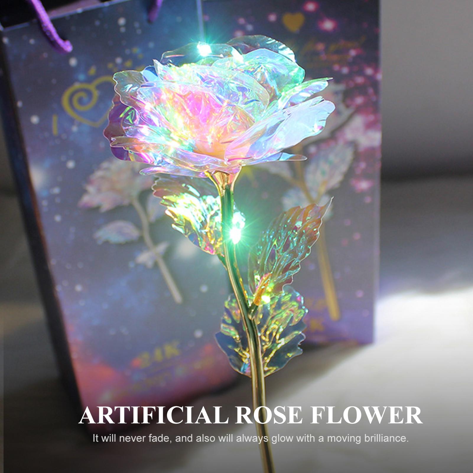 Hoa hồng nhân tạo màu sắc óng ánh thiết kế độc đáo