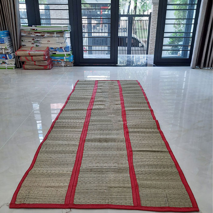 Chiếu cói gấp 3 xếp gọn tiện lợi ngủ trưa văn phòng hoặc du lịch size 1m x 1.9m