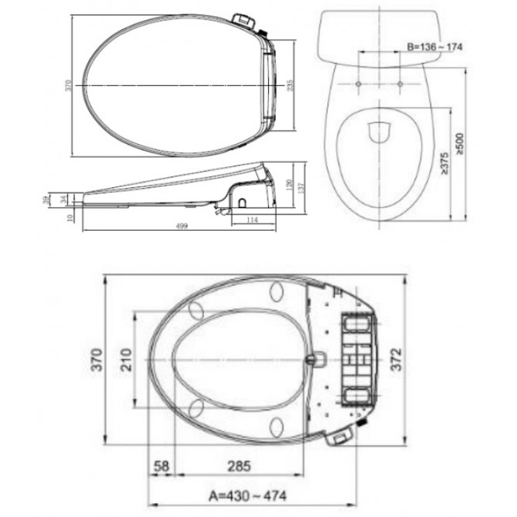 Nắp Rửa Bồn Cầu Thông Minh American Standard Slim SLIM00001-WT