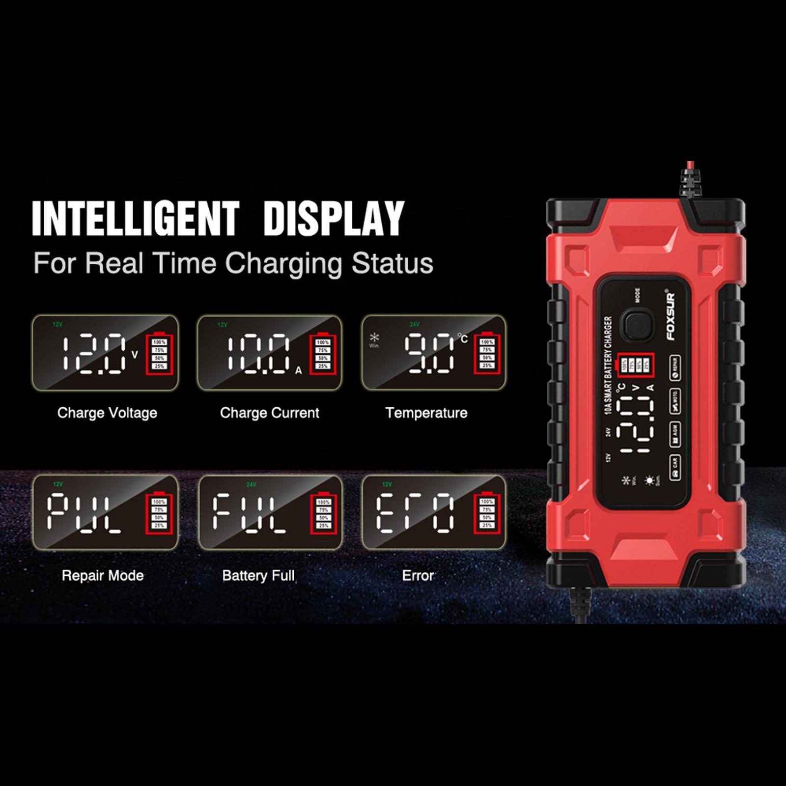 Car Battery Charger Battery Maintainer for Marine Motorcycle