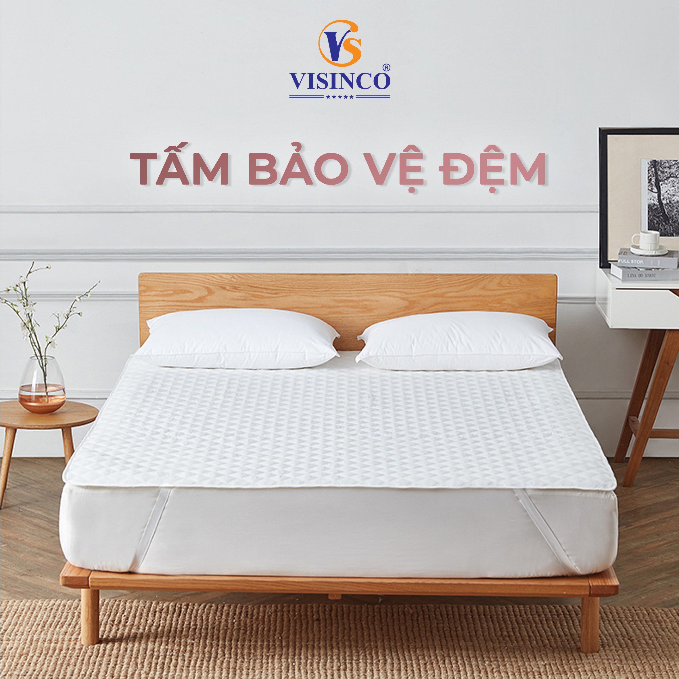 Tấm bảo vệ đệm VISINCO tiêu chuẩn khách sạn cao cấp