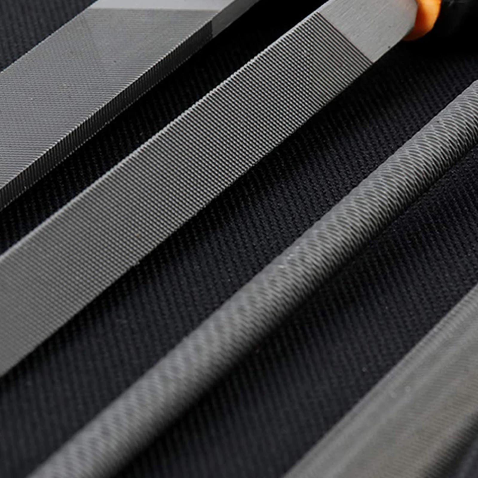 19Pcs Forged Alloy Steel File Set with Carry Case, Precision Flat/Triangle/Half-round/Round Large File and 14x Needle Files, Soft Handle, Shaping Tool