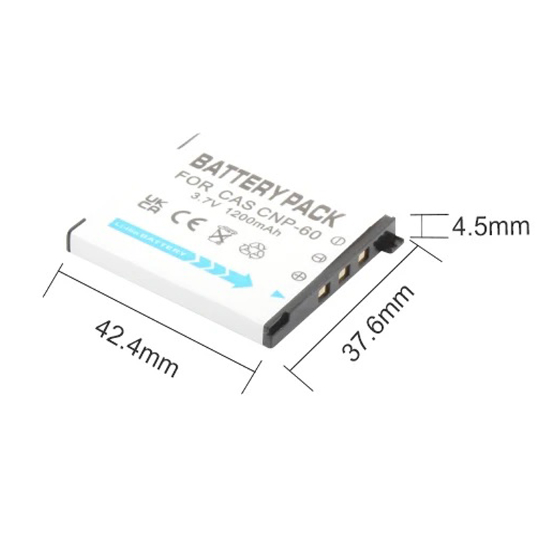 Pin Casio NP-60 3.7v 1200mah Cho Máy Ảnh EX-Z80 Z85 Z9 Z90 Z29 S10 S12 FS10 NP 60 - Hàng Nhập Khẩu