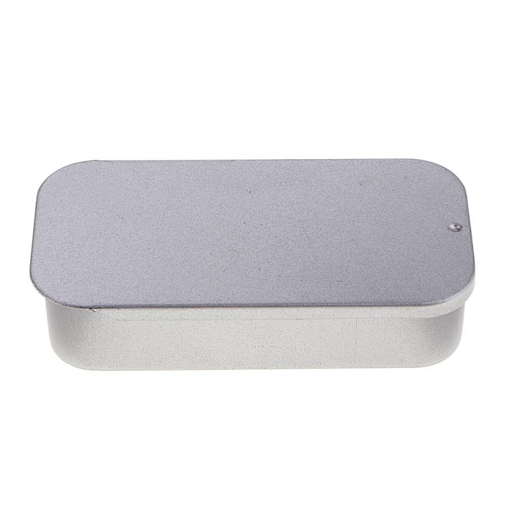 Metal Tin Rectangle Storage Slide Top Box Organizer Coin Key Container Case