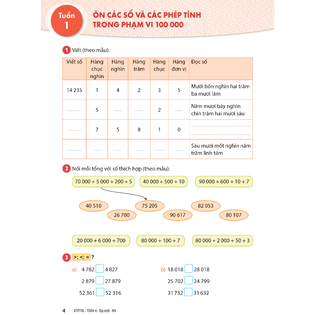 Sách - Bài tập phát triển năng lực Toán 4 Tập 1