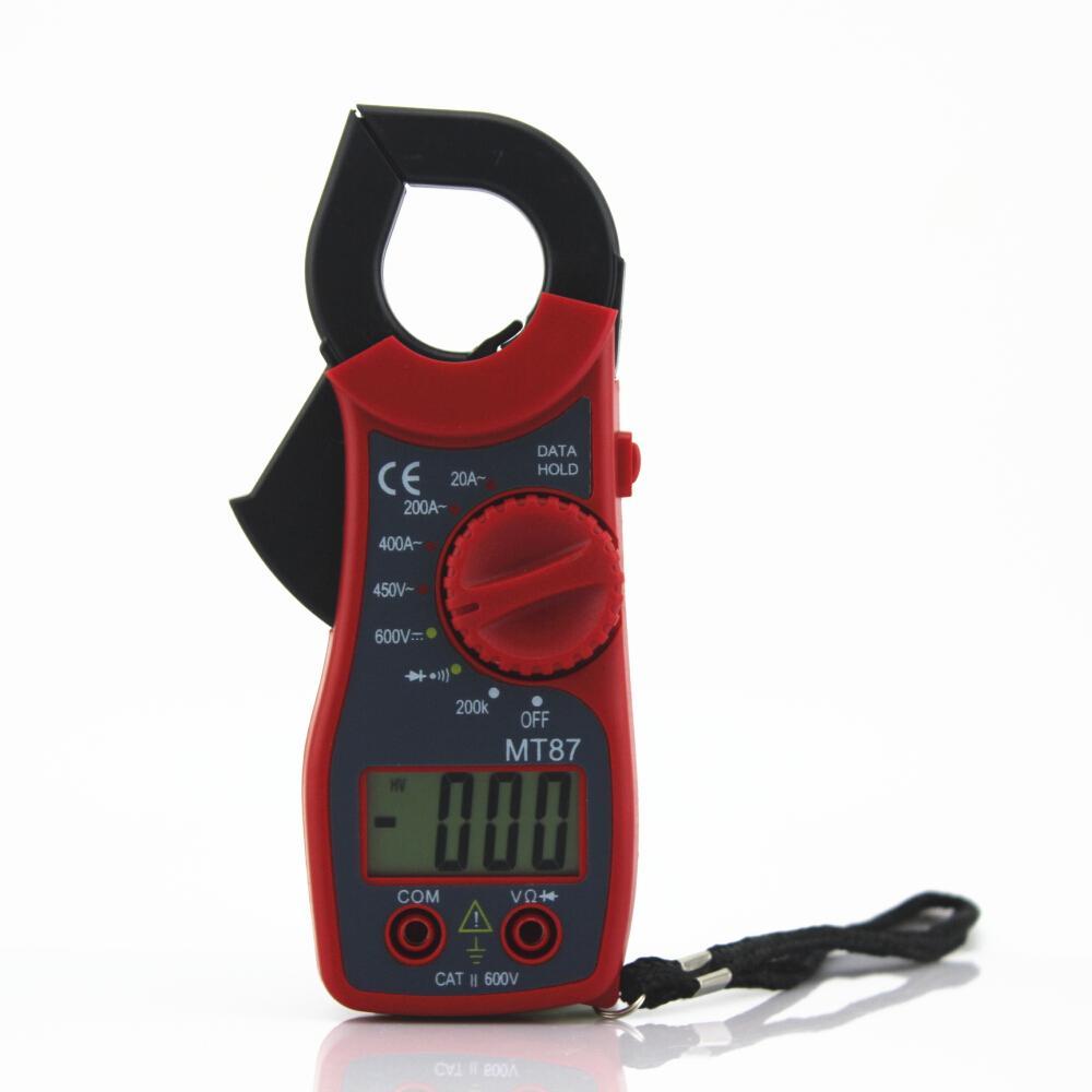 Digital Multimeter LCD Clamp AC DC Voltage Current AMP OHM Resistance Pen Tester Ammeter Voltmeter Checker Red