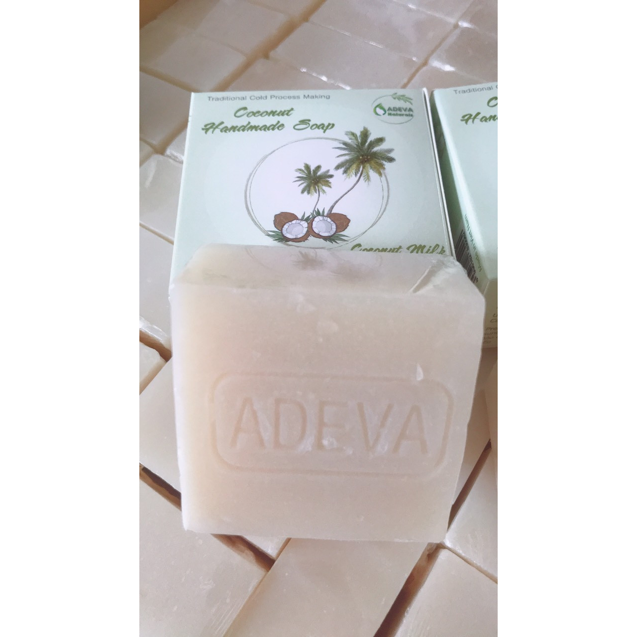 Xà bông handmade sữa dừa - Set 6 bánh Adeva Naturals