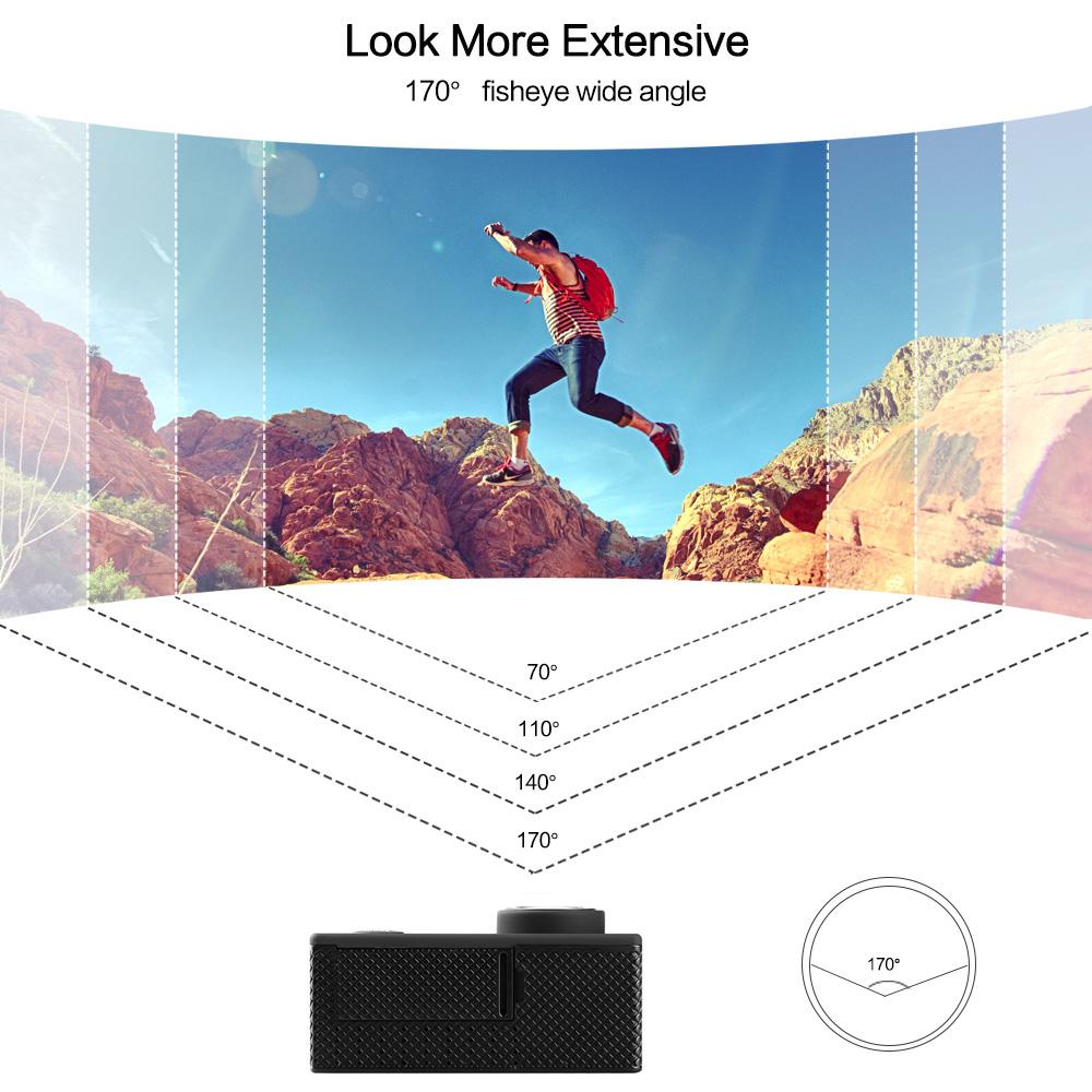 Camera thể thao hành động Q44CR Ultra HD 4K/60fps EIS 24MP WiFi 2.0 "Màn hình IPS 170D dưới nước 30m Go Waterproof Pro Matermet Video Cam