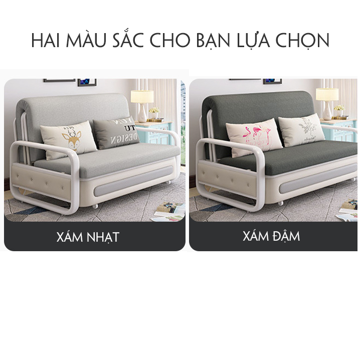 Giường sofa thông minh hà nội, giường gấp thông minh 2 trong 1 có ngăn chứa đồ