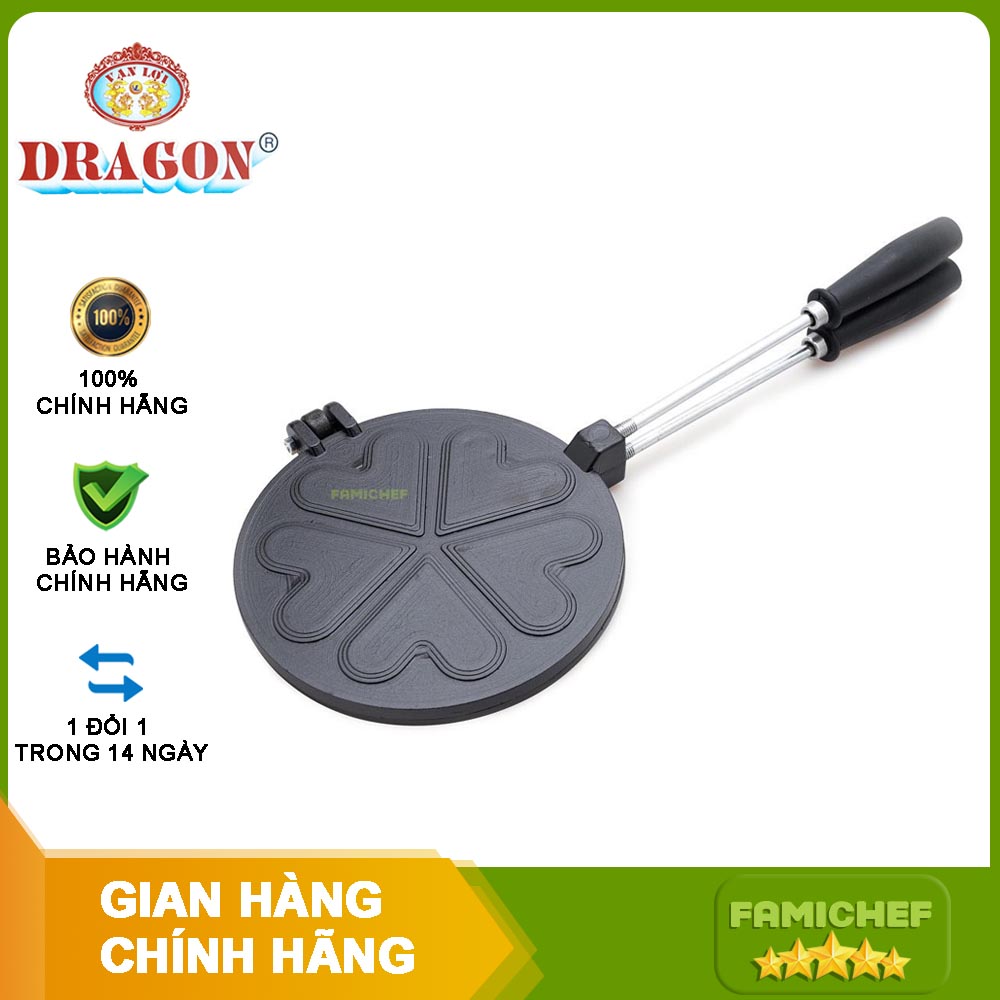 Khuôn bánh kẹp tàn ong chống dính Dragon D005