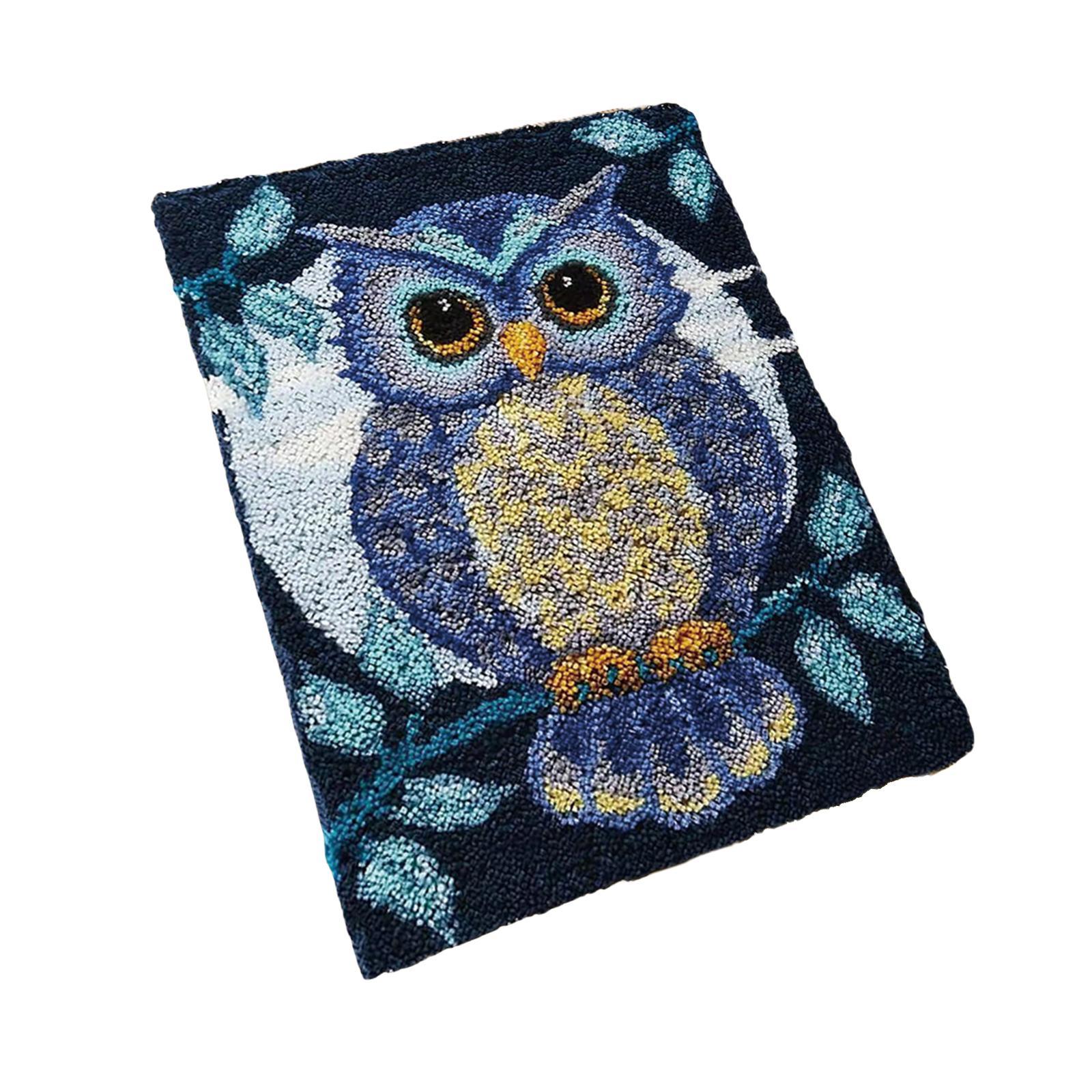 Owl Latch DIY Rug Making Kit 20 x 14 Creative DIY Rug Crochet Yarn Kits Carpet Making Kit