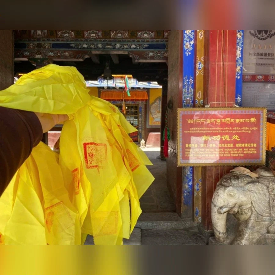 Khăn Ấn Hàng Ma Liên Hoa Sinh Tu Viện Samye Gompa Tây Tạng