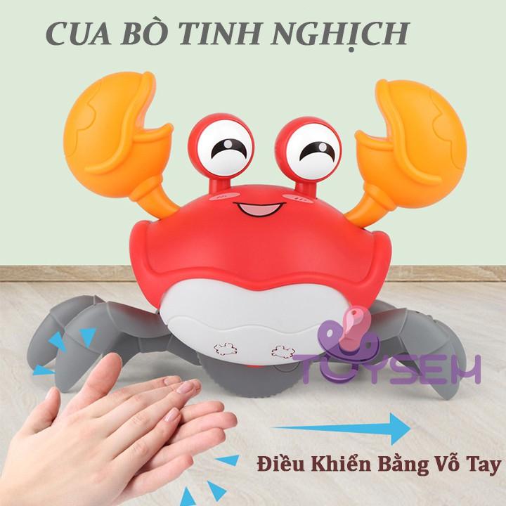 Đồ chơi trẻ em cua tinh nghịch biết bò có đèn và nhạc điều khiển bằng vổ vui nhộn - Quà tặng sinh nhật cho bé