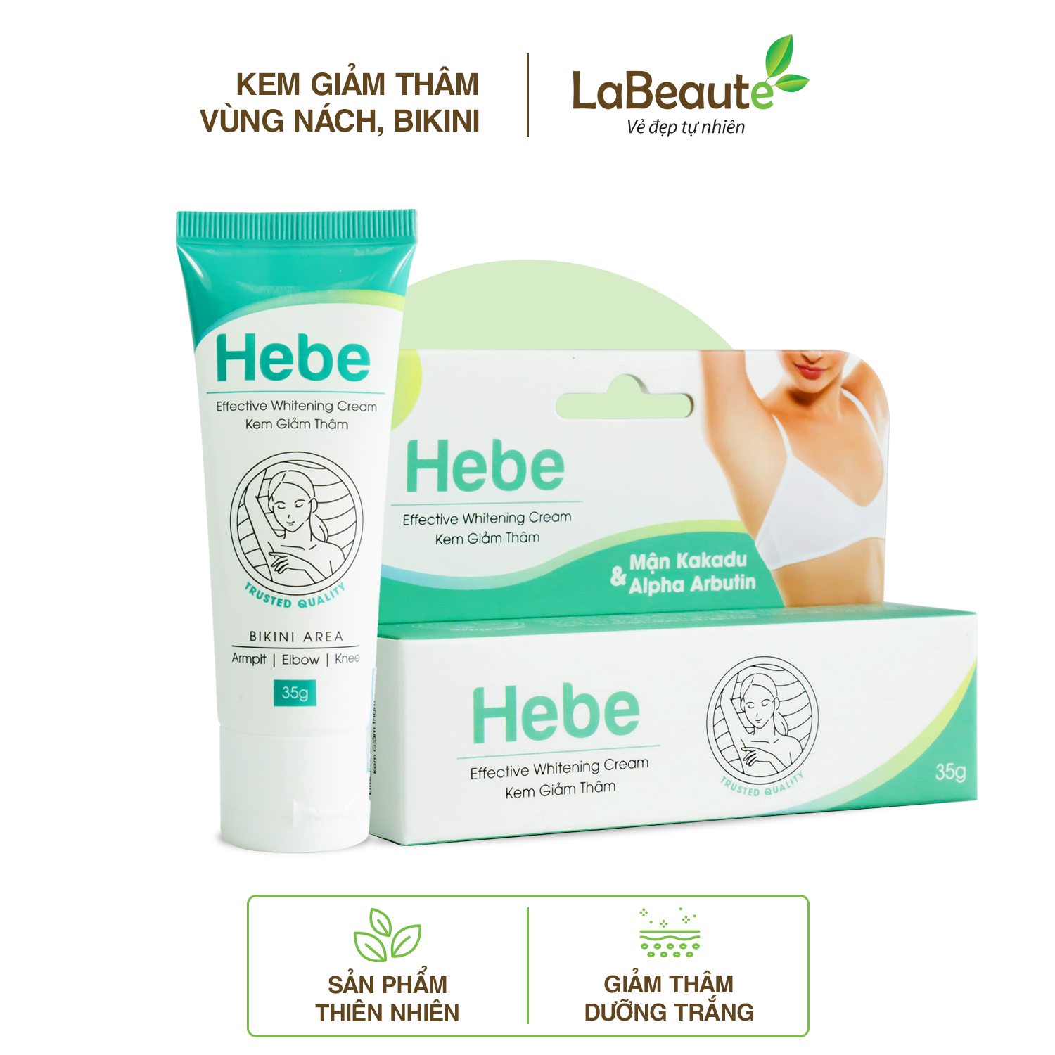 KEM HEBE- HỖ TRỢ TRỊ THÂM NÁCH, VÙNG BIKINI 35G