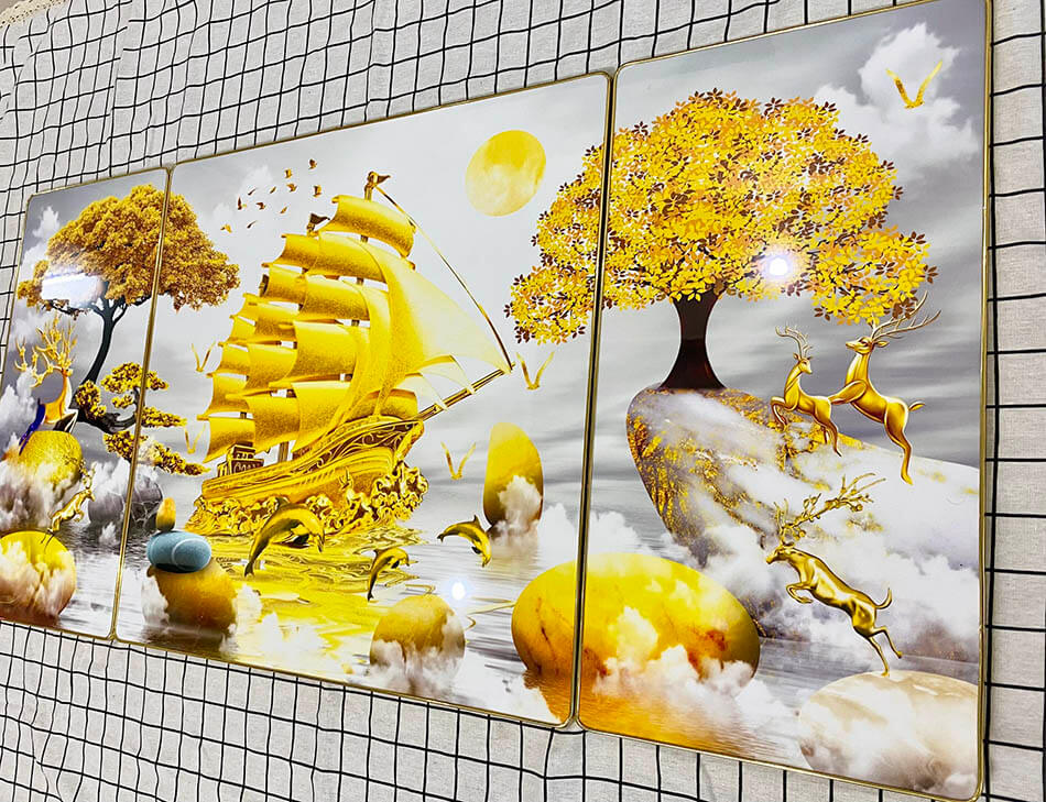 TRANH TREO TƯỜNG - TRANH TRÁNG GƯƠNG TREO PHÒNG KHÁCH SANG TRỌNG - TRANH TRÁNG GƯƠNG THUẬN BUỒM XUÔI GIÓ