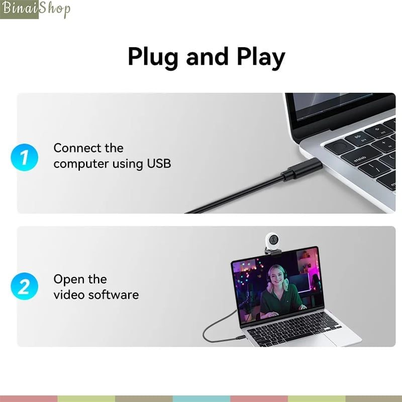 Emeet Piko 4K – Webcam UHD-4K AI, Mic 3 Chế Độ, Tự Động Lấy Nét Dành Cho Dạy Học, Họp Online, Livestream - Hàng chính hãng