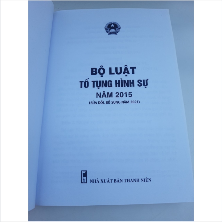 Sách BỘ LUẬT TỐ TỤNG HÌNH SỰ NĂM 2015 SỬA ĐỔI BỔ SUNG NĂM 2021 - C352TP