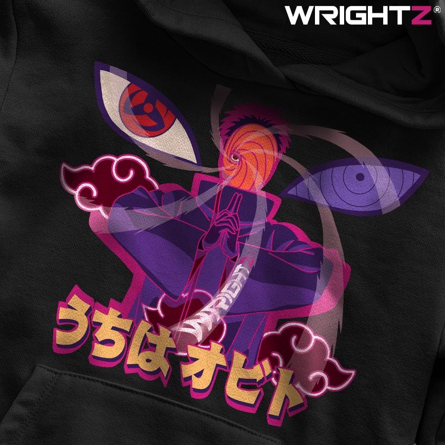 Áo hoodie Wrightz in hình anime naruto uchiha obito thời trang đường phố unisex