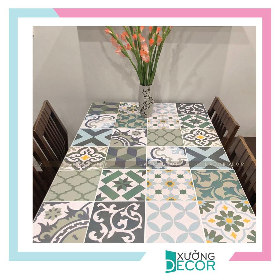 Decal dán kính bếp tường dán nhà tắm decor chịu nhiệt dễ lau chùi đề can loại 1 - Green khổ 40x60cm 0006