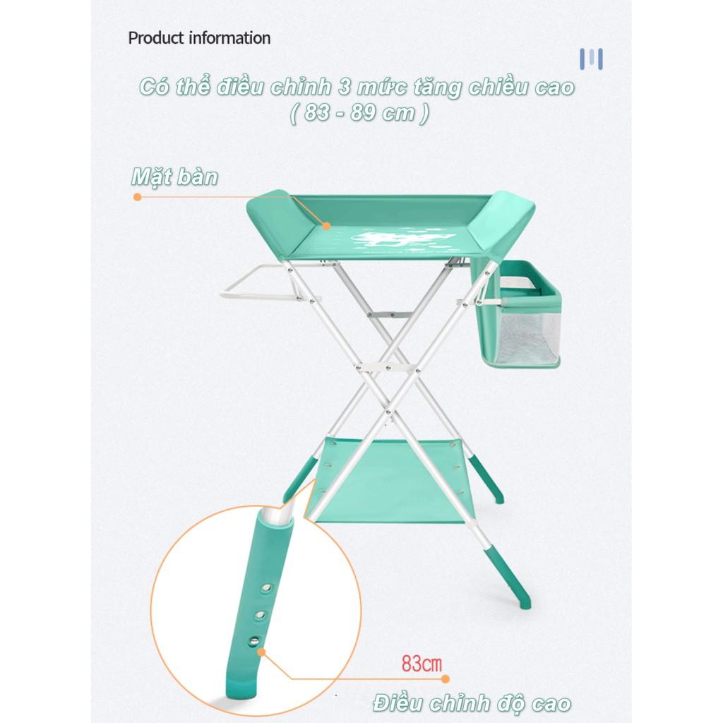 Bàn thay tã thay quần áo cho bé BlueSave 77x62x95cm xếp gọn