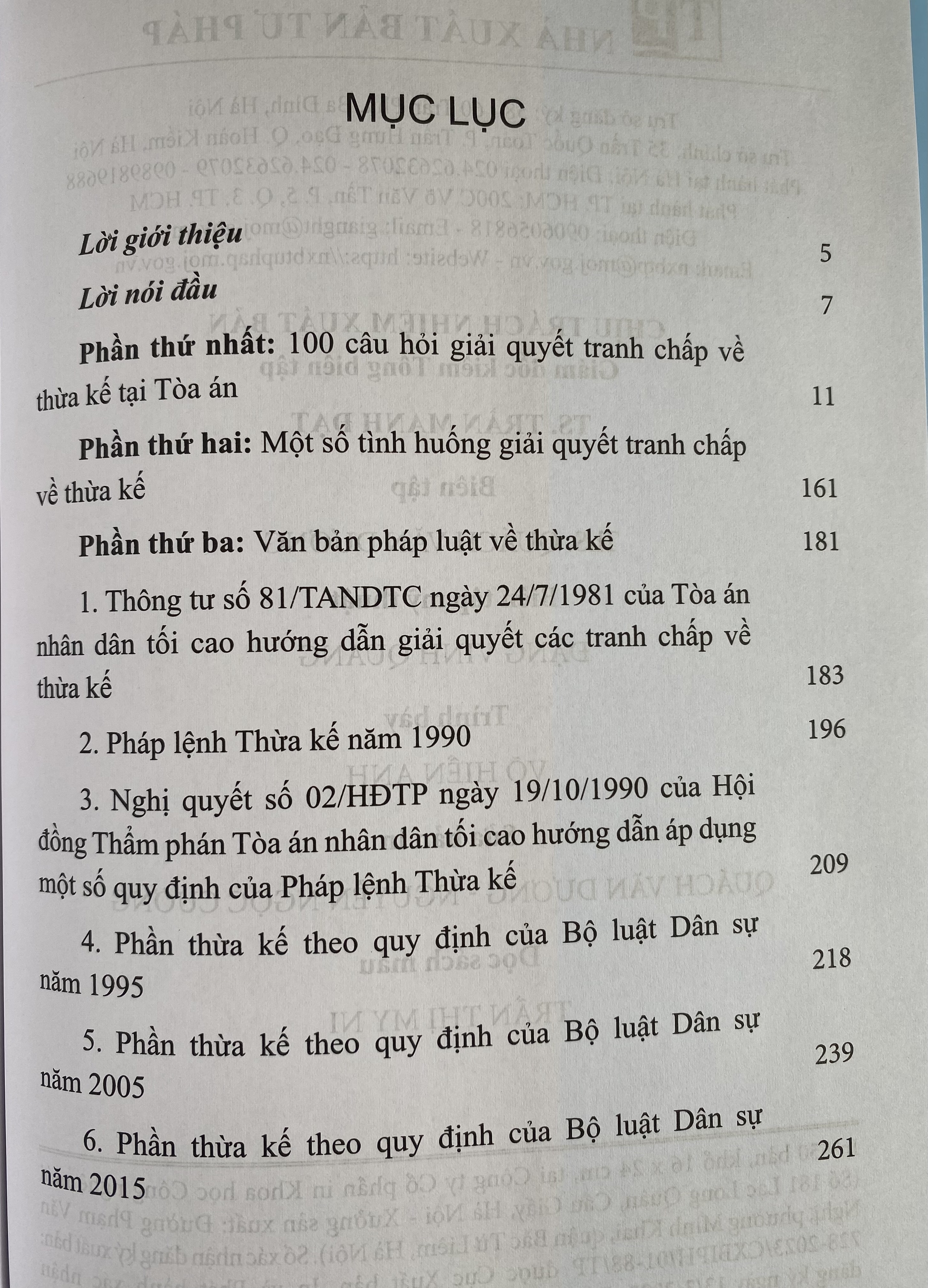 100 Câu Hỏi Giải Quyết Tranh Chấp Về Thừa Kế Tại Toà Án