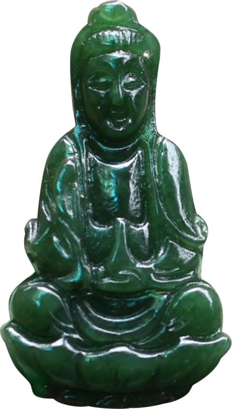 Phật Bà Quan Âm Đá Ngọc Bích Ngọc Quý Gemstones MD46
