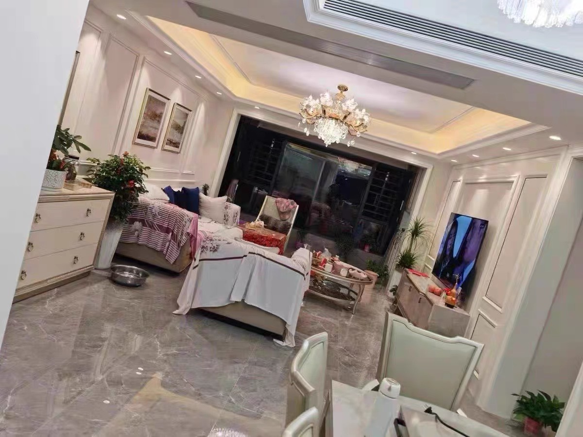 Đèn chùm trang trí, Đèn pha lê K9 CAO CẤP, Thân hợp kim mạ Vàng, TẶNG BÓNG LED ĐỔI MÀU, Ảnh công trình thực tế, Mã 5003