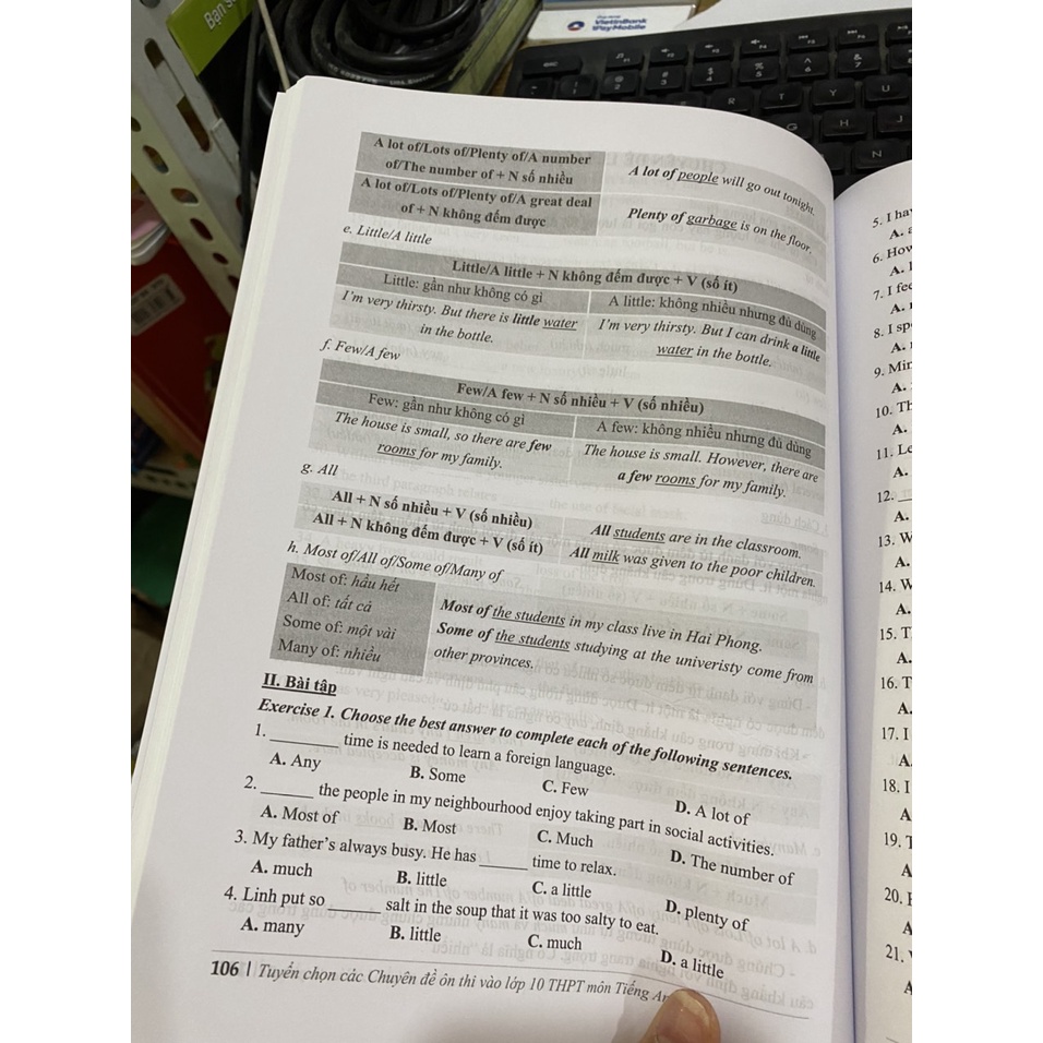 Combo Bộ đề ôn thi vào lớp 10 THPT môn Tiếng Anh và Tuyển chọn các chuyên đề ôn thi Tiếng Anh vào lớp 10 THPT ( có đáp án)