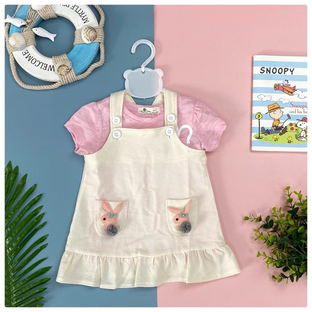 Váy yếm nhung hai túi bé gái size 1-7, cho bạn 10-22kg. Chất dày dặn, dễ mặc, không nóng, dễ phối đồ