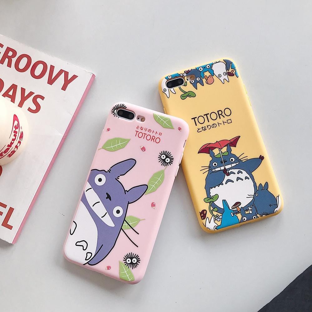 Case IPhone 11 7plus 8plus 12Pro Max X Xs Max XR 12 12pro 6 6s 6plus 6Splus Fashion Totoro Phone Case Cartoon AirBag Anti-knock Transparent Soft Phone Case