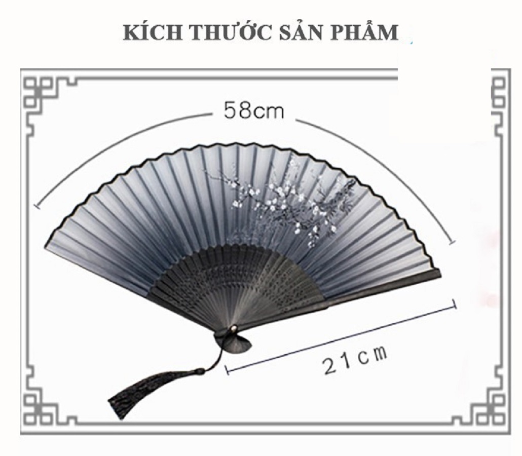 Quạt giấy hoa sen sang trọng Quốc hoa Việt Nam