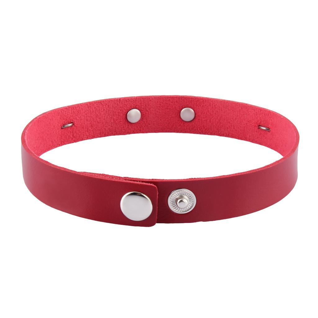 PU Choker Necklace Love Heart Alloy Pendant Collar