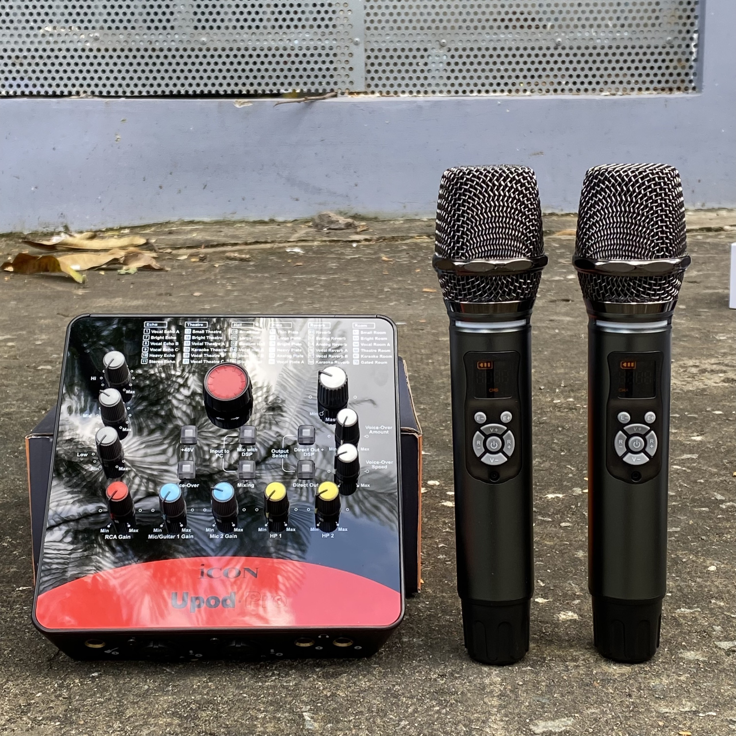 Combo Livestream Hát Karaoke online Sound card Icon Upod Pro – 72 chế độ vang – Soundcard thu âm chuyên nghiệp - Micro Đa Năng AK298