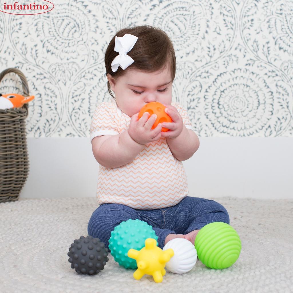 Set Đồ Chơi 6 Trái Bóng INFANTINO Dành Cho Bé Giúp Phát Triển Giác Quan Và Kỹ Năng Của Trẻ