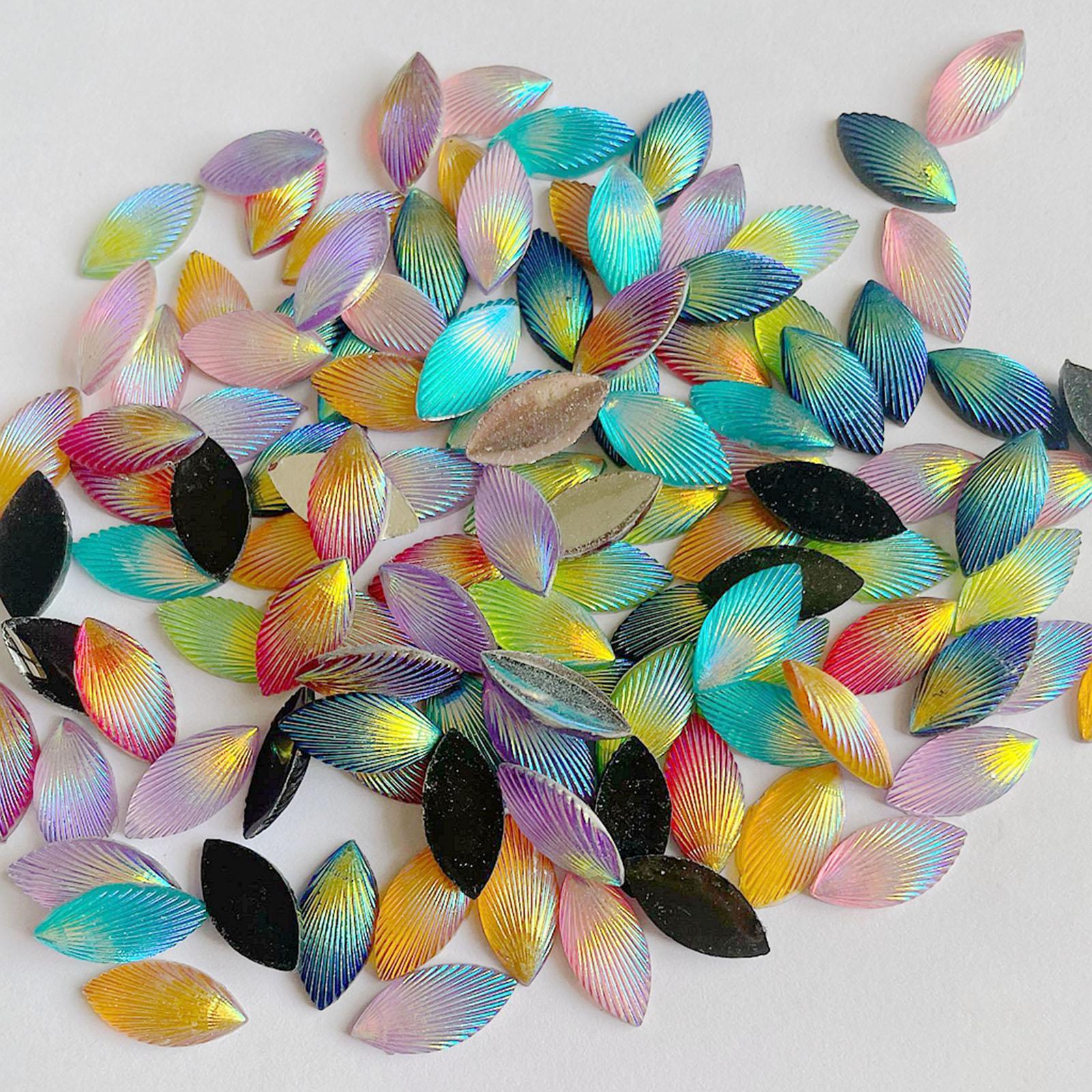 200 Pcs Mixed Colors Rhinestone Stained Glass for Art Flowerpots Decoration