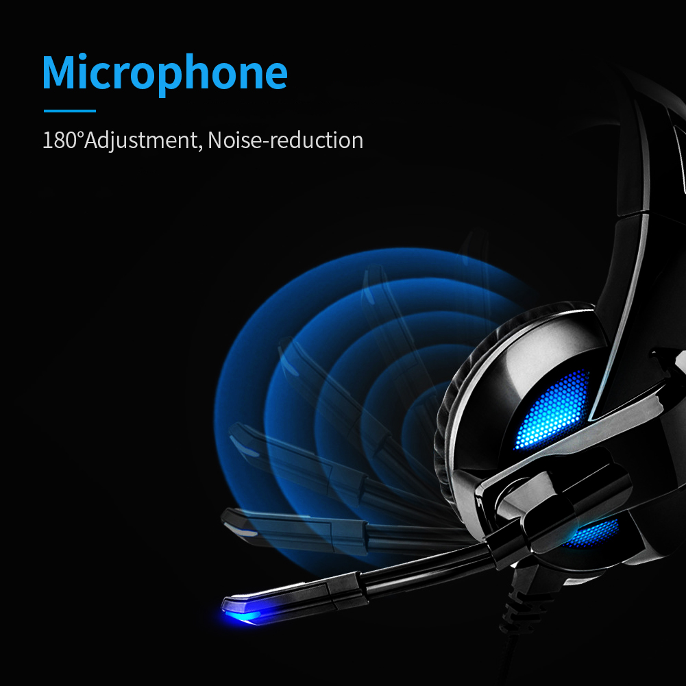 Tai Nghe Chơi Game A3 50mm Trình Điều Khiển USB + 3.5mm LED Không Có Trình Điều Khiển 7.1